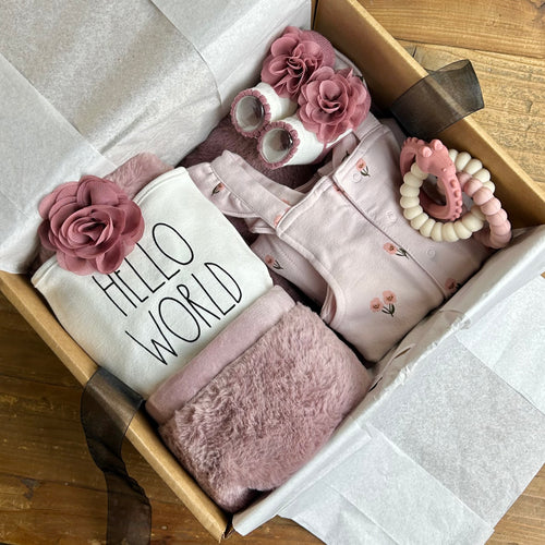 Pretty in Pink Luxury Baby Girl Gift Box | Newborn Gift