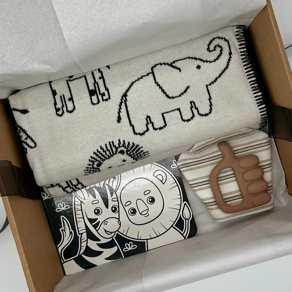 Born to Be Wild Luxury Baby Gift Box | Gender Neutral New Baby Gift