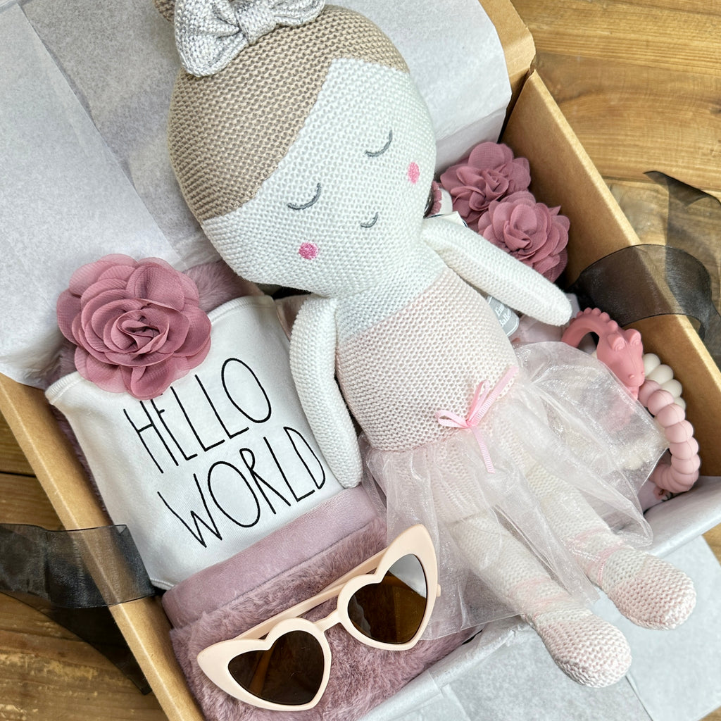 Pretty in Pink Luxury Baby Girl Gift Box | Blush Newborn Gift Set | Baby Shower Gift | Premium Baby Gift