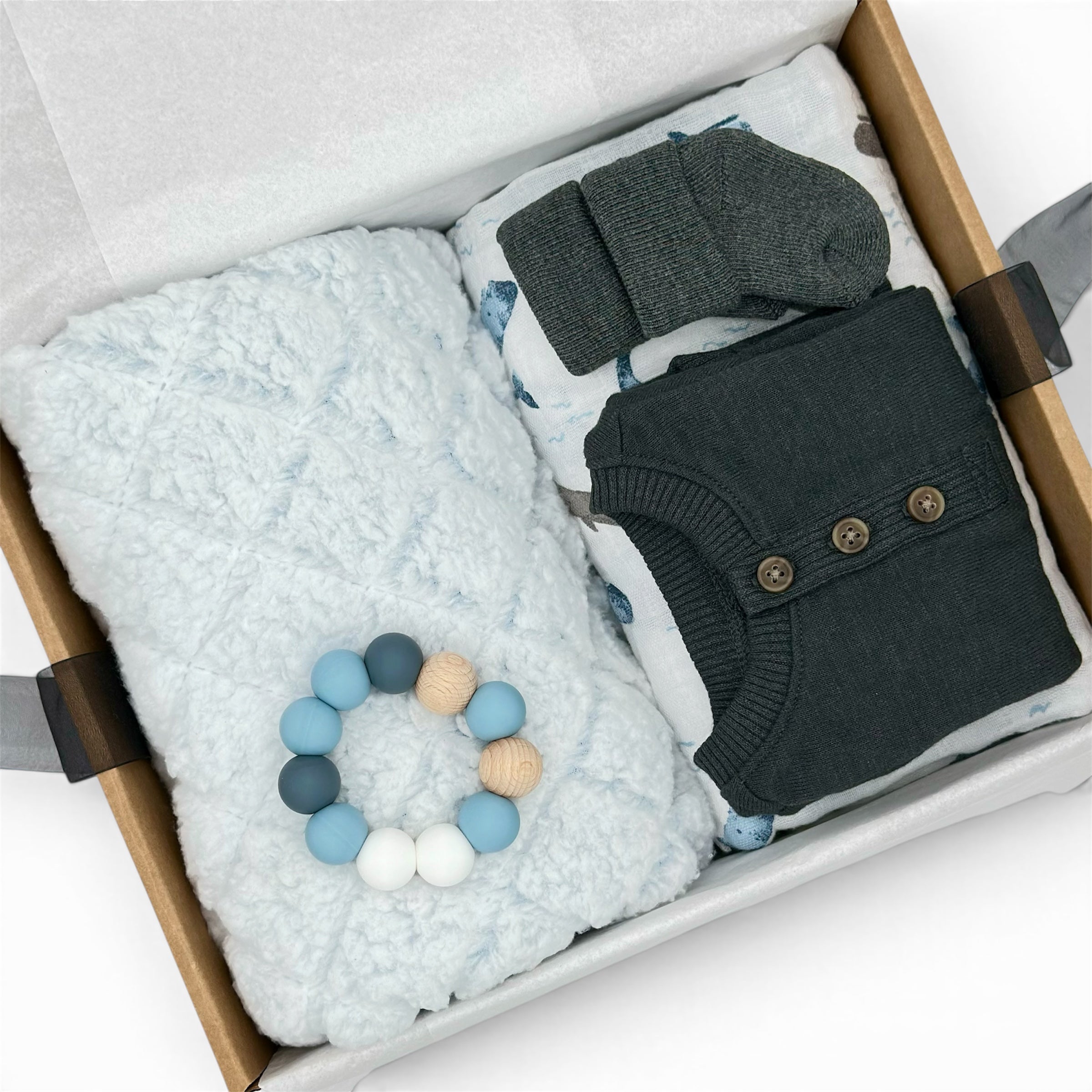 Whale Hello Baby Gift Box | Baby Boy & Gender Neutral Newborn Gift