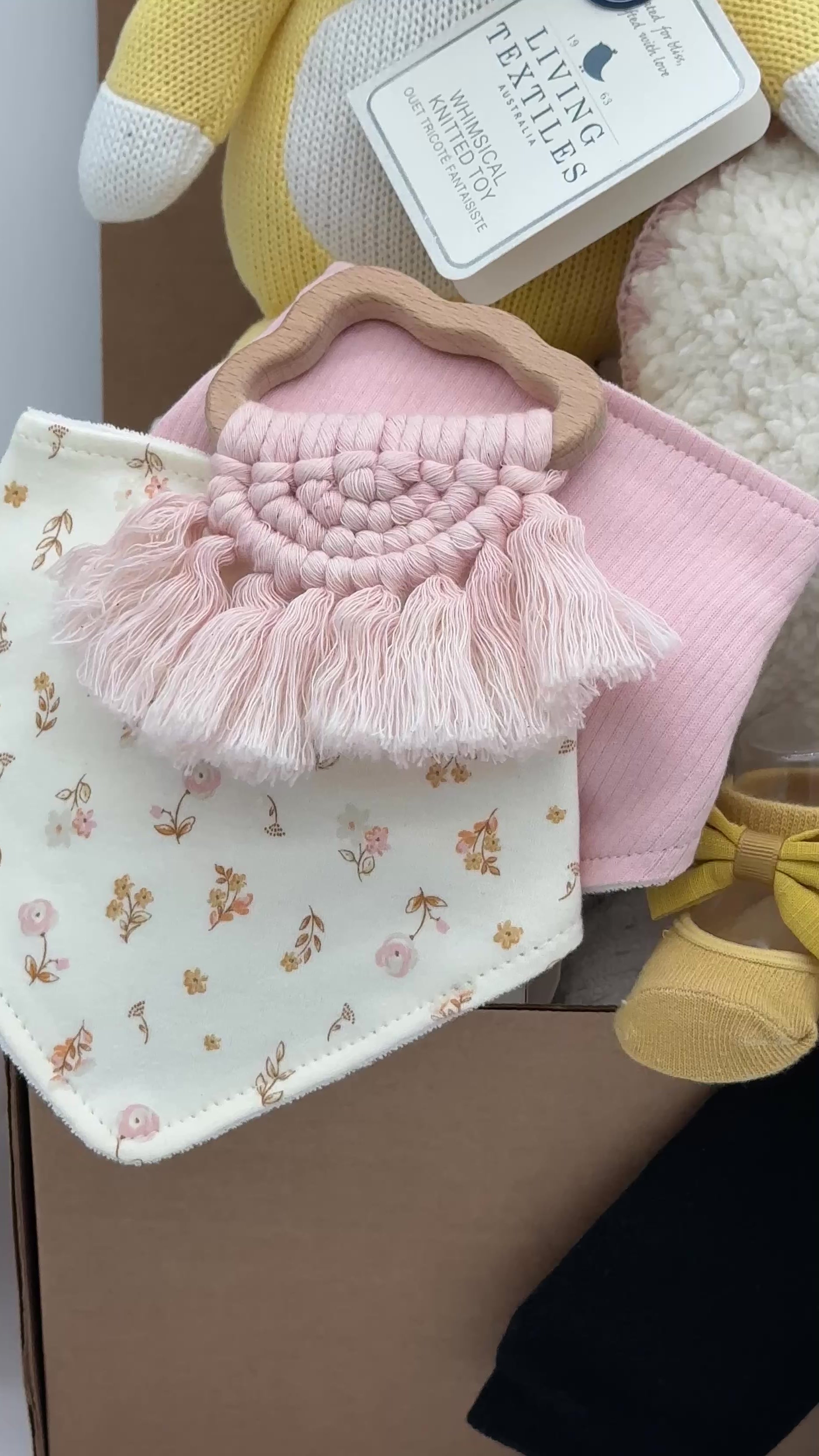 Little Love Bug Luxury Baby Girl Gift Box | Blush Newborn Gift Set | Baby Shower Gift | Modern Baby Girl Gift
